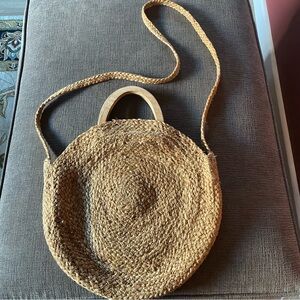 Zara Trafaluc Woven Round Raffia Purse